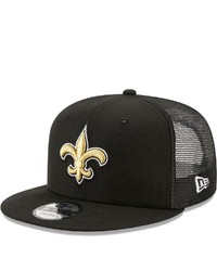 New Era Black New Orleans Saints Classic Trucker 9fifty Snapback Hat