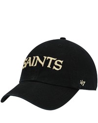 '47 Black New Orleans Saints Clean Up Script Adjustable Hat At Nordstrom