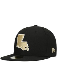 New Era Black New Orleans Saints Eletal 59fifty Fitted Hat At Nordstrom