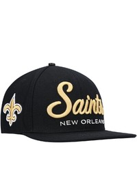 PRO STANDARD Black New Orleans Saints Script Wordmark Snapback Hat At Nordstrom
