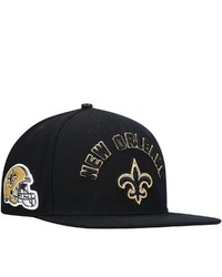 PRO STANDARD Black New Orleans Saints Stacked Snapback Hat At Nordstrom