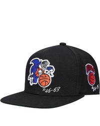 Mitchell & Ness Black New York Knicks Hardwood Classics Timeline Fitted Hat
