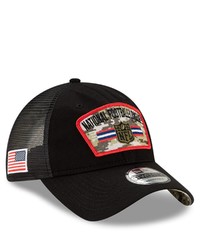 New Era Black Nfl 2021 Salute To Service Trucker 9twenty Adjustable Hat