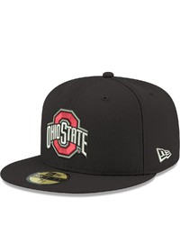 New Era Black Ohio State Buckeyes Logo Basic 59fifty Fitted Hat