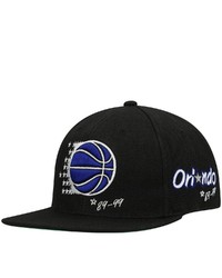 Mitchell & Ness Black Orlando Magic Hardwood Classics Timeline Fitted Hat At Nordstrom