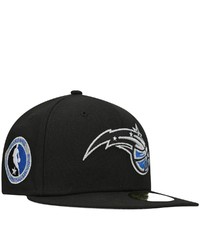 New Era Black Orlando Magic Team Logoman 59fifty Fitted Hat