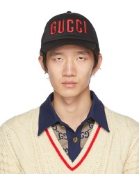 Gucci Black Patch Baseball Cap