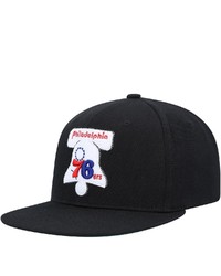 Mitchell & Ness Black Philadelphia 76ers Hardwood Classics Zig Zag Snapback Hat At Nordstrom