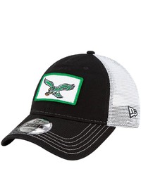 New Era Black Philadelphia Eagles Jammer Trucker 9forty Snapback Hat