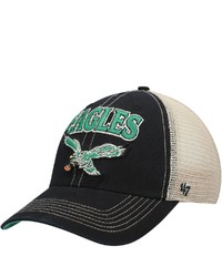 '47 Black Philadelphia Eagles Tuscaloosa Throwback Clean Up Snapback Hat At Nordstrom