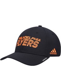 adidas Black Philadelphia Flyers 2021 Locker Room Roready Flex Hat