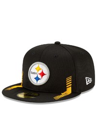 New Era Black Pittsburgh Ers 2021 Nfl Sideline Home 59fifty Fitted Hat