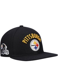PRO STANDARD Black Pittsburgh Ers Stacked Snapback Hat