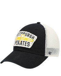 '47 Black Pittsburgh Pirates Crawford Clean Up Snapback Hat