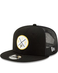New Era Black Pittsburgh Pirates Vert Trucker 9fifty Adjustable Hat