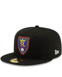 New Era Black Real Salt Lake Primary Logo 59fifty Fitted Hat