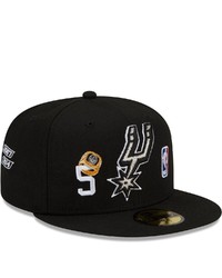 New Era Black San Antonio Spurs 5x World Champions Count The Rings 59fifty Fitted Hat
