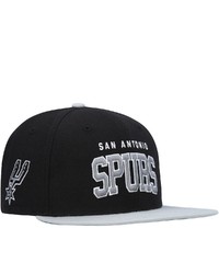 '47 Black San Antonio Spurs Blockshed Captain Snapback Hat