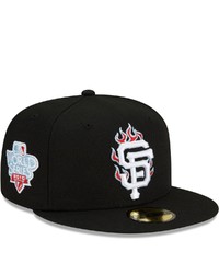 New Era Black San Francisco Giants 2010 World Series Team Fire 59fifty Fitted Hat