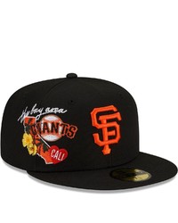 New Era Black San Francisco Giants City Cluster 59fifty Fitted Hat
