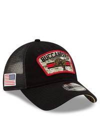New Era Black Tampa Bay Buccaneers 2021 Salute To Service Trucker 9twenty Adjustable Hat At Nordstrom