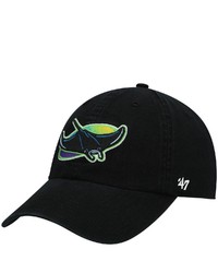 '47 Black Tampa Bay Rays 2000 Logo Cooperstown Collection Clean Up Adjustable Hat At Nordstrom