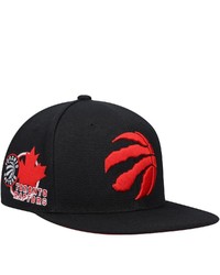 Mitchell & Ness Black Toronto Raptors Custom Patch Snapback Hat At Nordstrom