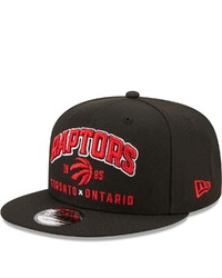 New Era Black Toronto Raptors Stacked 9fifty Snapback Hat