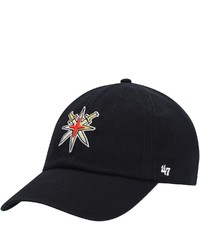 '47 Black Vegas Golden Knights Clean Up Adjustable Hat