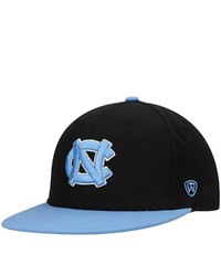 Top of the World Blackcarolina Blue North Carolina Tar Heels Team Color Two Tone Fitted Hat