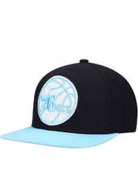 Mitchell & Ness Blacklight Blue Philadelphia 76ers Pastel Snapback Hat At Nordstrom
