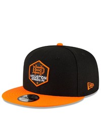New Era Blackorange Houston Dynamo 9fifty Adjustable Snapback Hat