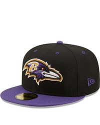 New Era Blackpurple Baltimore Ravens Flipside 59fifty Fitted Hat