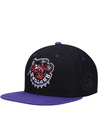 Mitchell & Ness Blackpurple Toronto Raptors Upside Down Snapback Hat