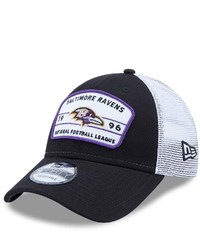 New Era Blackwhite Baltimore Ravens Loyalty Trucker 9forty Snapback Hat