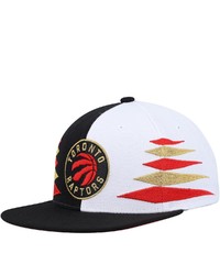 Mitchell & Ness Blackwhite Toronto Raptors Diamond Cut Snapback Hat