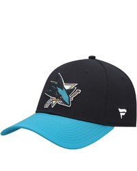 FANATICS Branded Black San Jose Sharks Core Primary Logo Flex Hat