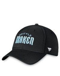 FANATICS Branded Black Seattle Kraken Wordmark Flex Hat