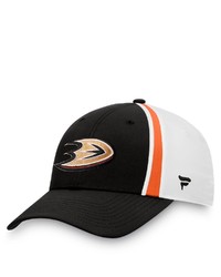 FANATICS Branded Blackwhite Anaheim Ducks Prep Squad Flex Hat