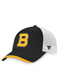 FANATICS Branded Blackwhite Boston Bruins Authentic Pro Locker Room Logo Trucker Snapback Hat At Nordstrom
