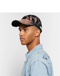 99% Is Distressed Spray Painted Cotton Twill Baseball Cap