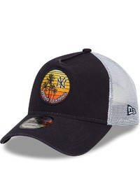 New Era Navy New York Yankees Sunset Trucker 9forty Snapback Hat At Nordstrom