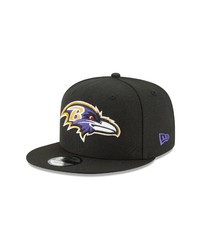 New Era Cap New Era Black Baltimore Ravens Basic 9fifty Adjustable Snapback Hat At Nordstrom