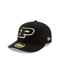 New Era Cap New Era Black Purdue Boilermakers Basic Low Profile 59fifty Fitted Hat