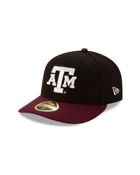 New Era Cap New Era Blackmaroon Texas A M Aggies Logo Basic Low Profile 59fifty Fitted Hat