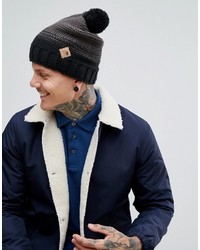The North Face Antlers Beanie Marl Stripe Knit Bobble In Black