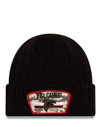 New Era Black Atlanta Falcons 2021 Salute To Service Cuffed Knit Hat At Nordstrom