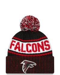 New Era Black Atlanta Falcons Marl Cuffed Knit Hat With Pom At Nordstrom