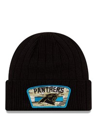 New Era Black Carolina Panthers 2021 Salute To Service Cuffed Knit Hat At Nordstrom