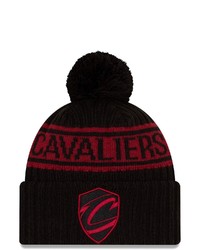 New Era Black Cleveland Cavaliers 2021 Nba Draft Cuffed Knit Hat With Pom At Nordstrom